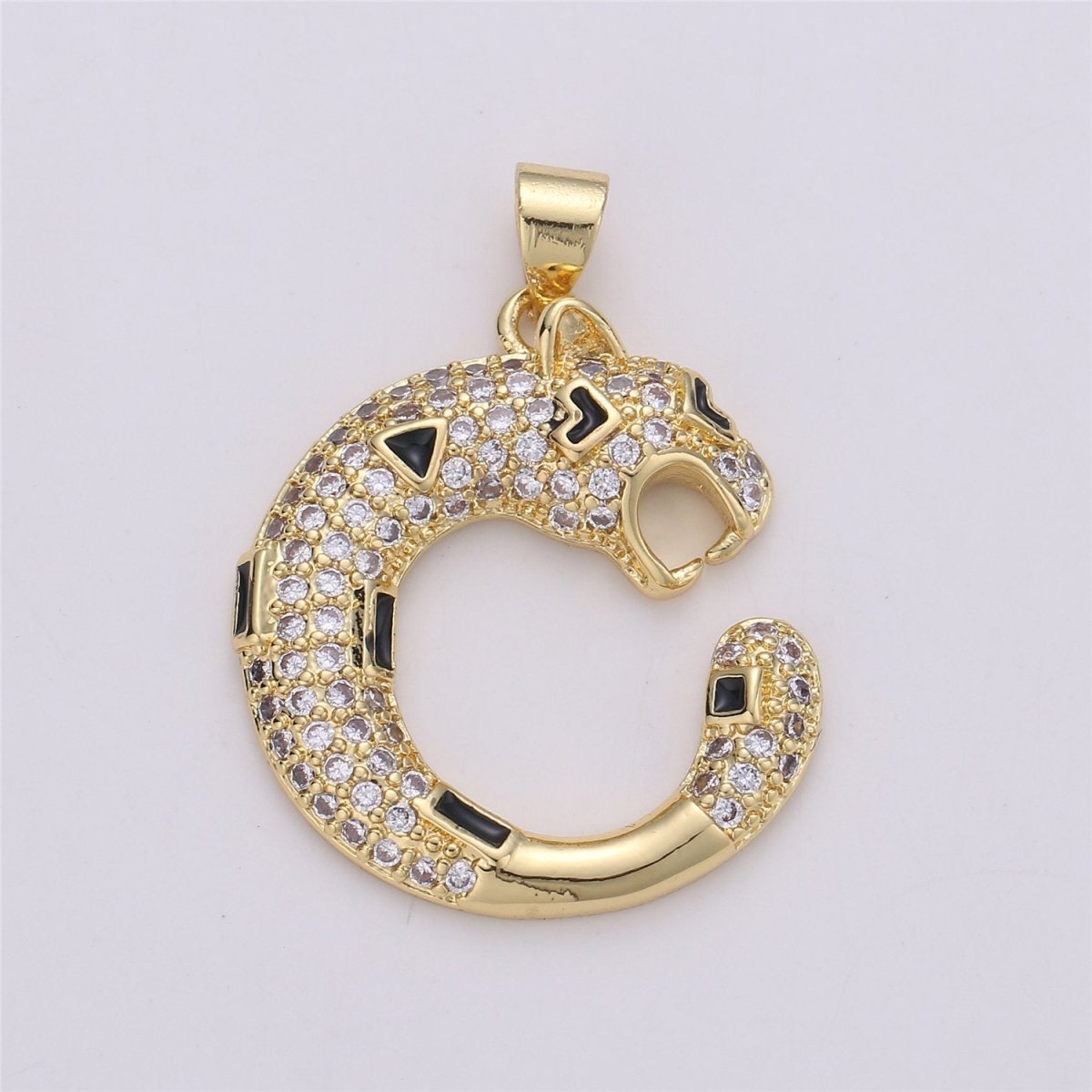 14k Gold Filled Ouroboros Pendant, Snake Pendant, Ouroboros Charm, Snake Charm, Micro Pave Ouroboros Jewelry, Snake Jewelry, Serpent Charm I-616 - DLUXCA