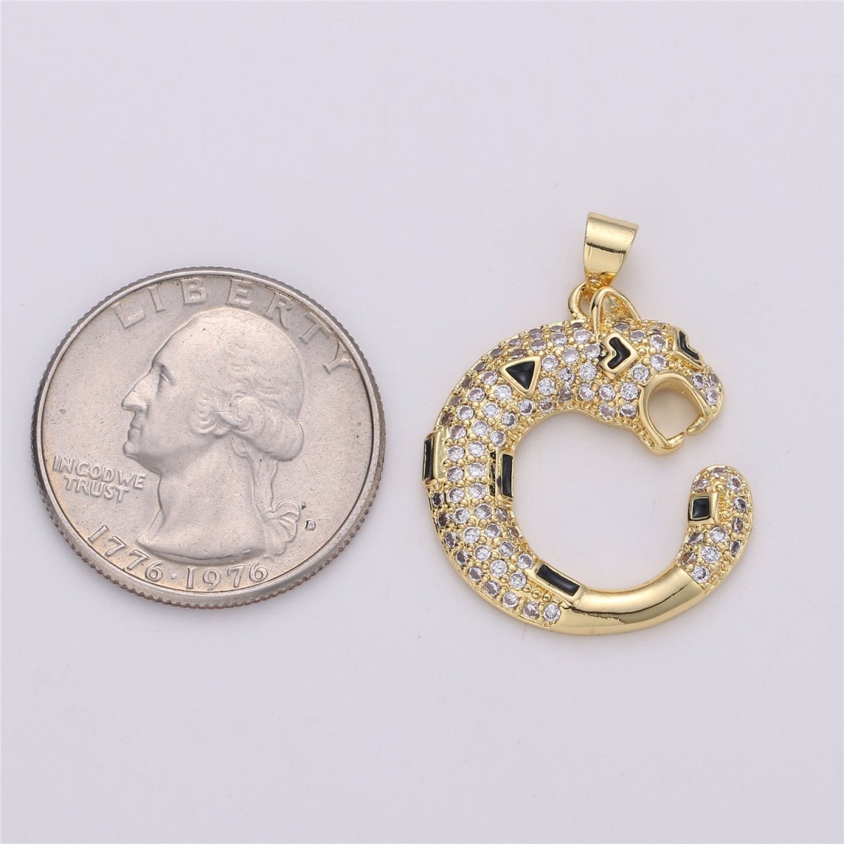 14k Gold Filled Ouroboros Pendant, Snake Pendant, Ouroboros Charm, Snake Charm, Micro Pave Ouroboros Jewelry, Snake Jewelry, Serpent Charm I-616 - DLUXCA