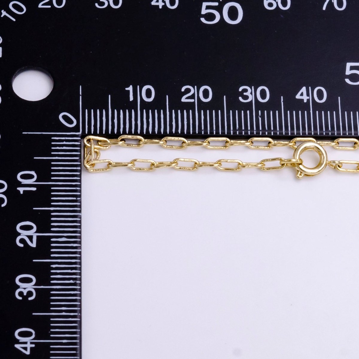 14K Gold Filled PaperClip Chain Necklace 17.8 inch Chain Minimalist Jewelry Ready to wear Necklace for Charm, 2mm w/ Lobster Clasps | CN-952 Clearance Pricing - DLUXCA