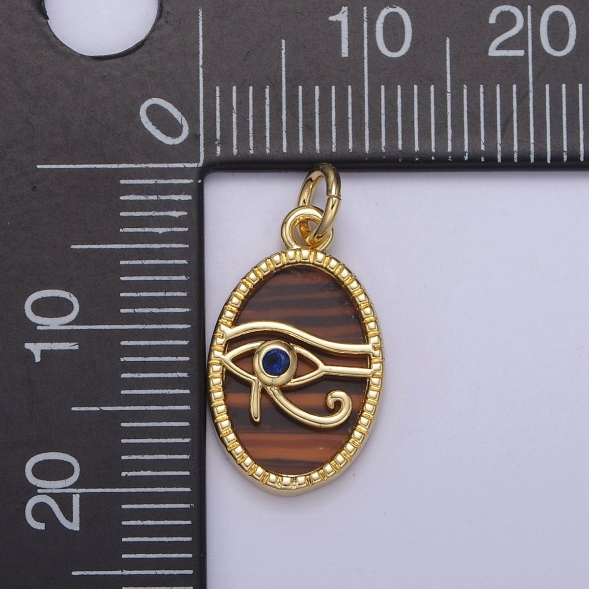 14K Gold Filled Pearl, Tiger Eye, Abalone Shell Charm Pendant Eye Of Ra Charm for Amulet Green Necklace Bracelet Jewelry Making N-771 - N-773 - DLUXCA