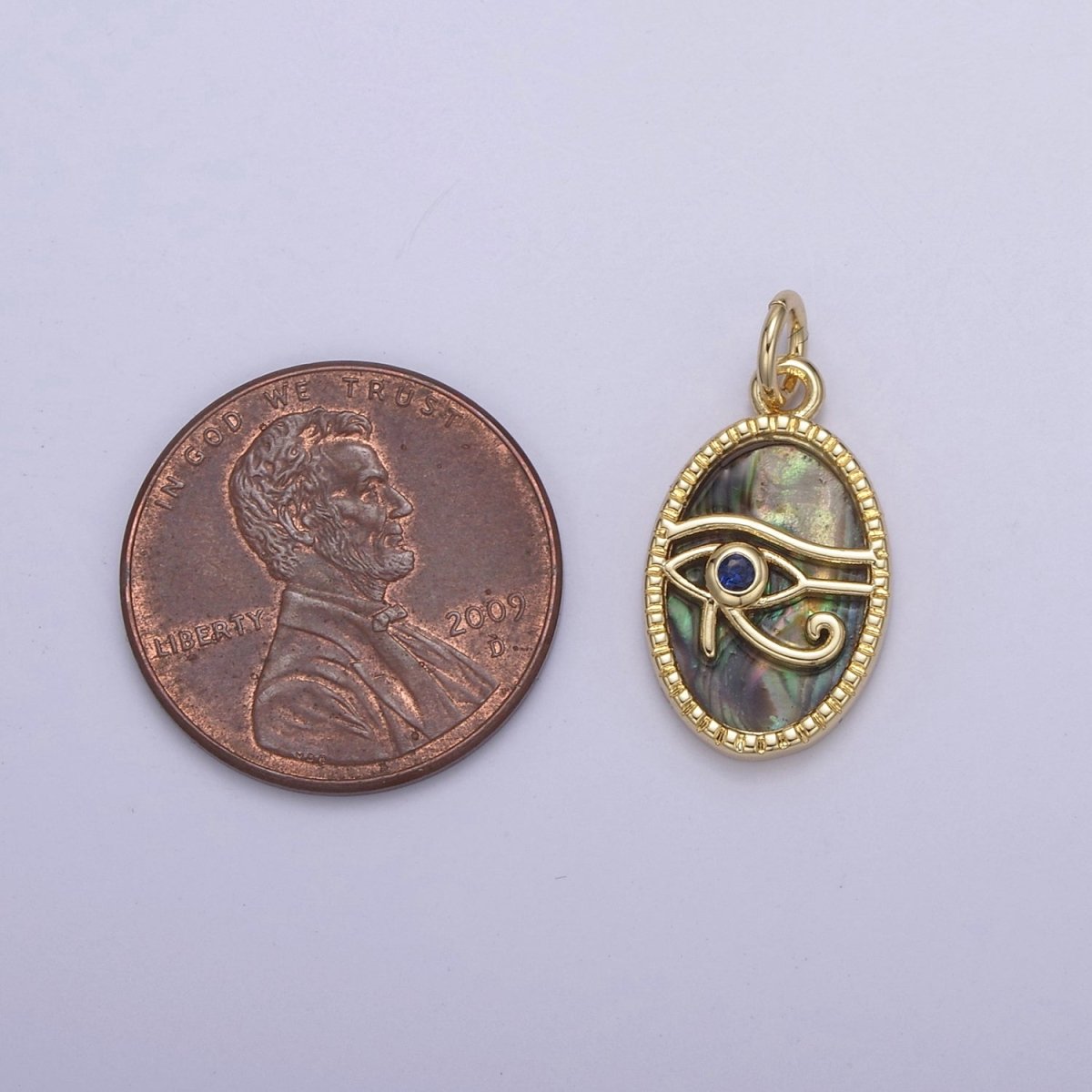 14K Gold Filled Pearl, Tiger Eye, Abalone Shell Charm Pendant Eye Of Ra Charm for Amulet Green Necklace Bracelet Jewelry Making N-771 - N-773 - DLUXCA