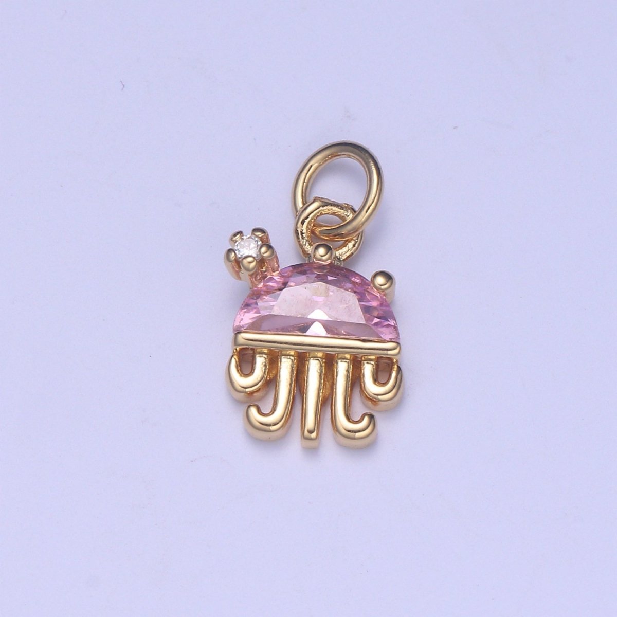 14K Gold Filled Pink Octopus Charm E-292 - DLUXCA