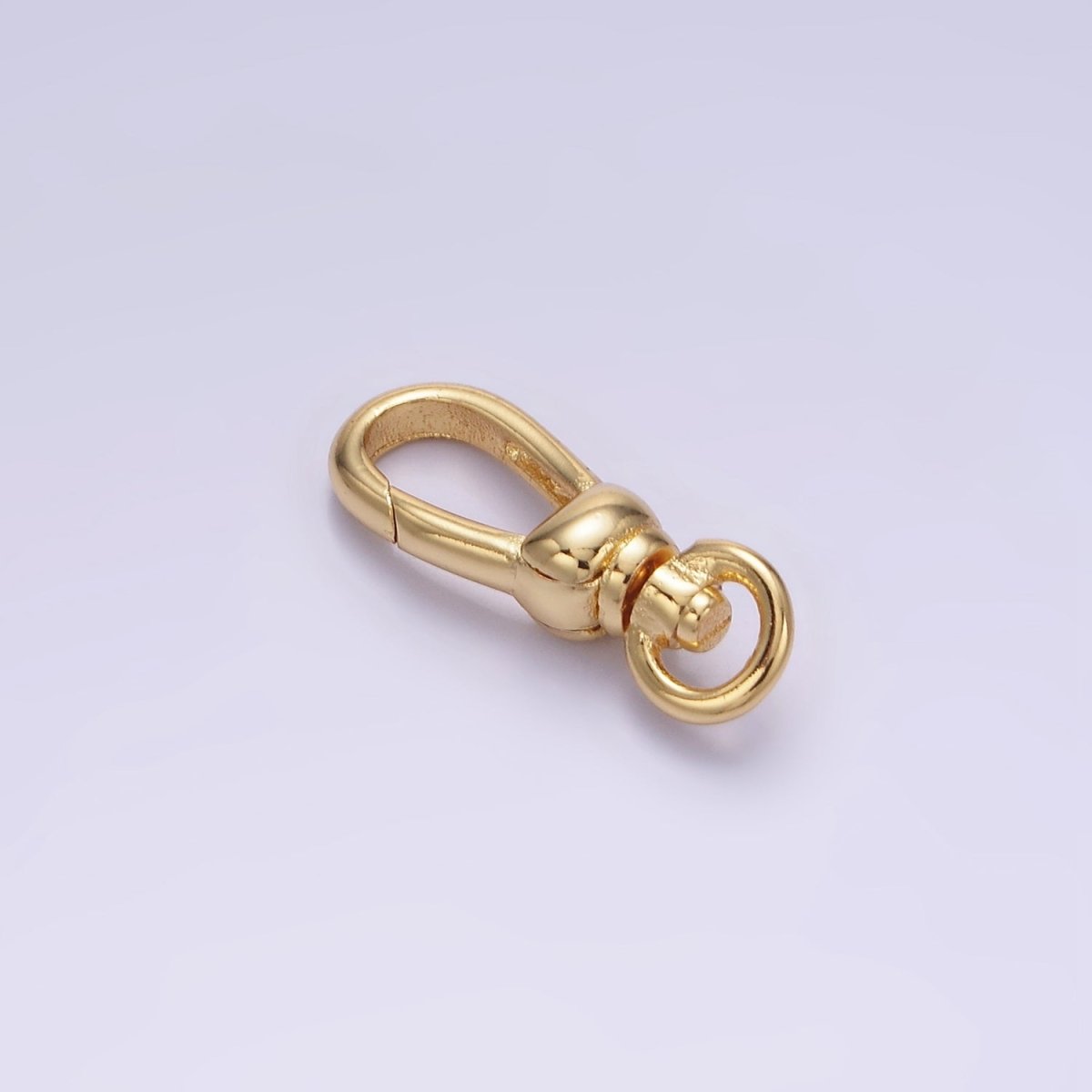 14K Gold Filled Push Spring Gate Swivel Clasps Findings Self Closing Triggerless| Z729 - DLUXCA