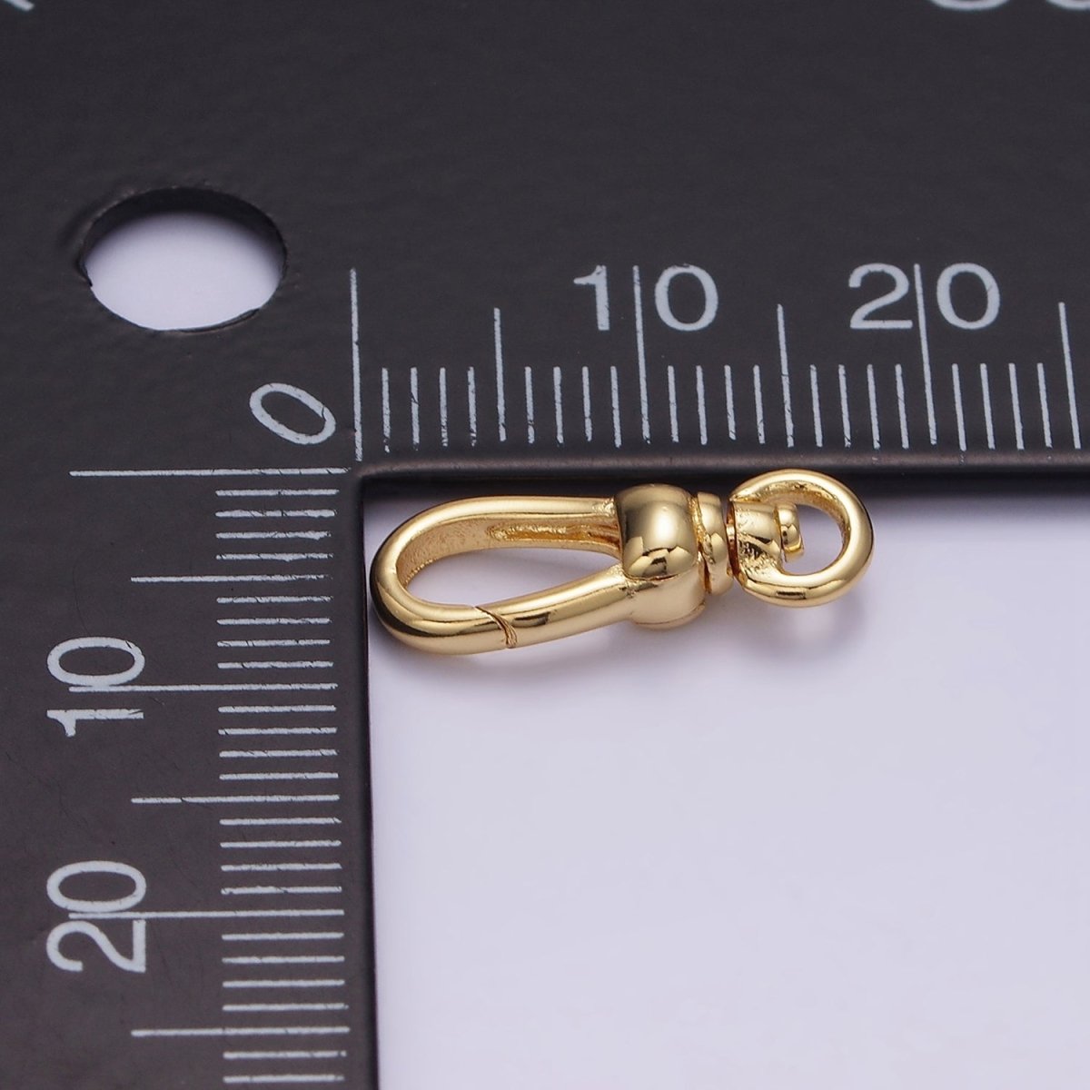 14K Gold Filled Push Spring Gate Swivel Clasps Findings Self Closing Triggerless| Z729 - DLUXCA
