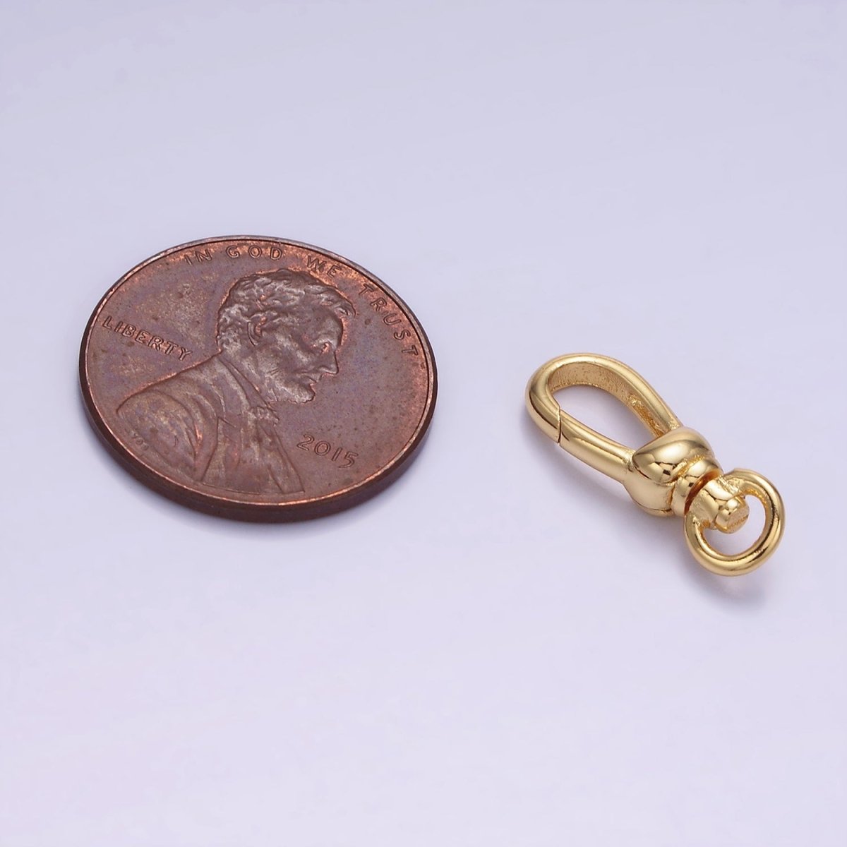 14K Gold Filled Push Spring Gate Swivel Clasps Findings Self Closing Triggerless| Z729 - DLUXCA