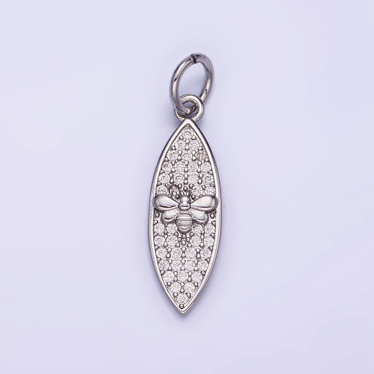 14K Gold Filled Queen Bumble Been Micro Paved CZ Sphere Charm in Gold & Silver | W494 - DLUXCA