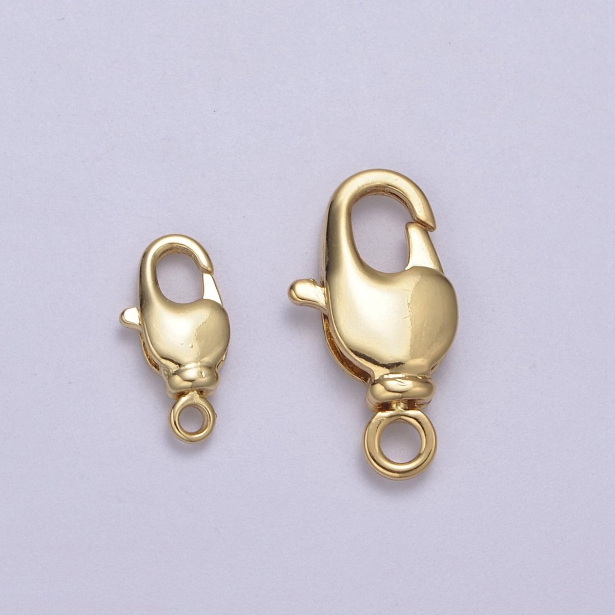 14K Gold Filled Rectangle Lobster Clasp 12x6 mm / 18x9 mm Jewelry Making Supplies Chain Findings L-634 K-342 - DLUXCA