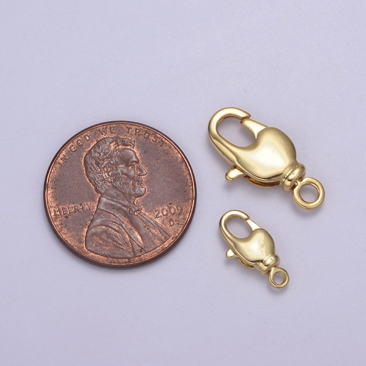 14K Gold Filled Rectangle Lobster Clasp 12x6 mm / 18x9 mm Jewelry Making Supplies Chain Findings L-634 K-342 - DLUXCA