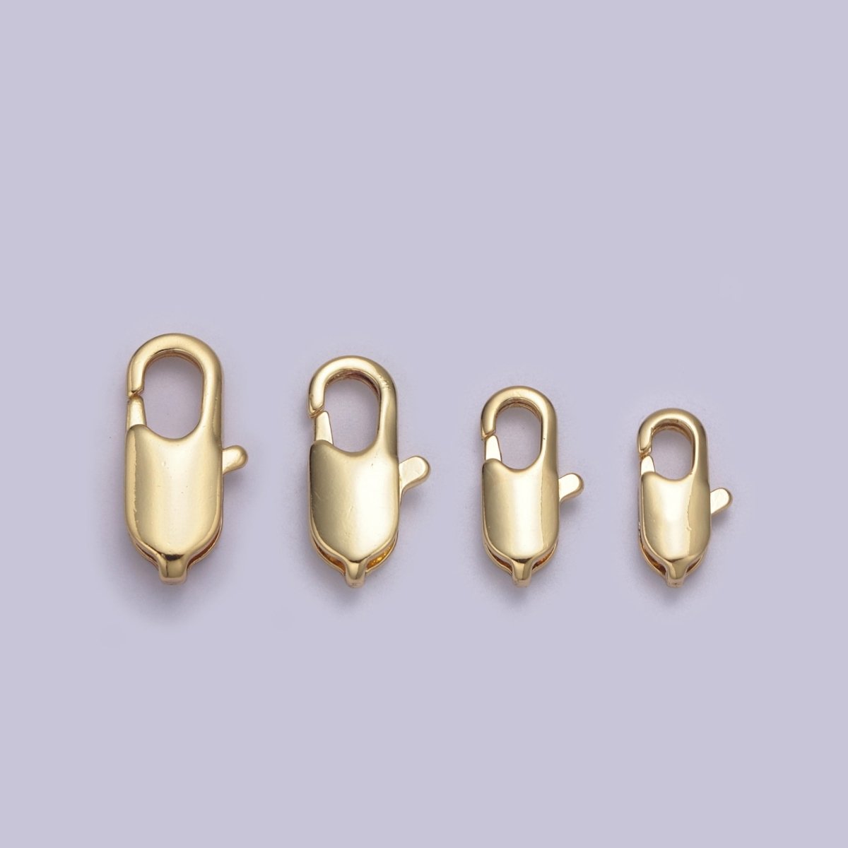 14K Gold Filled Rectangle Lobster Clasp Jewelry Making Supplies Chain Findings L-638~L-641 - DLUXCA