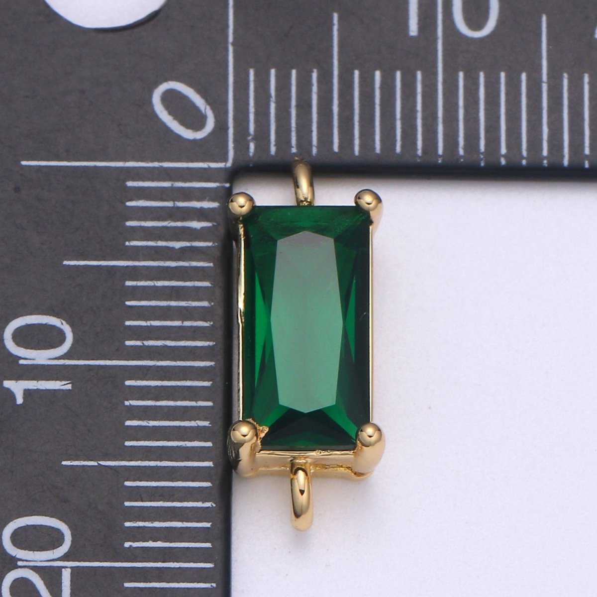 14K Gold Filled Rectangle Stone Connectors F-608 F-609 F-610 F-611 F-612 F-613 - DLUXCA