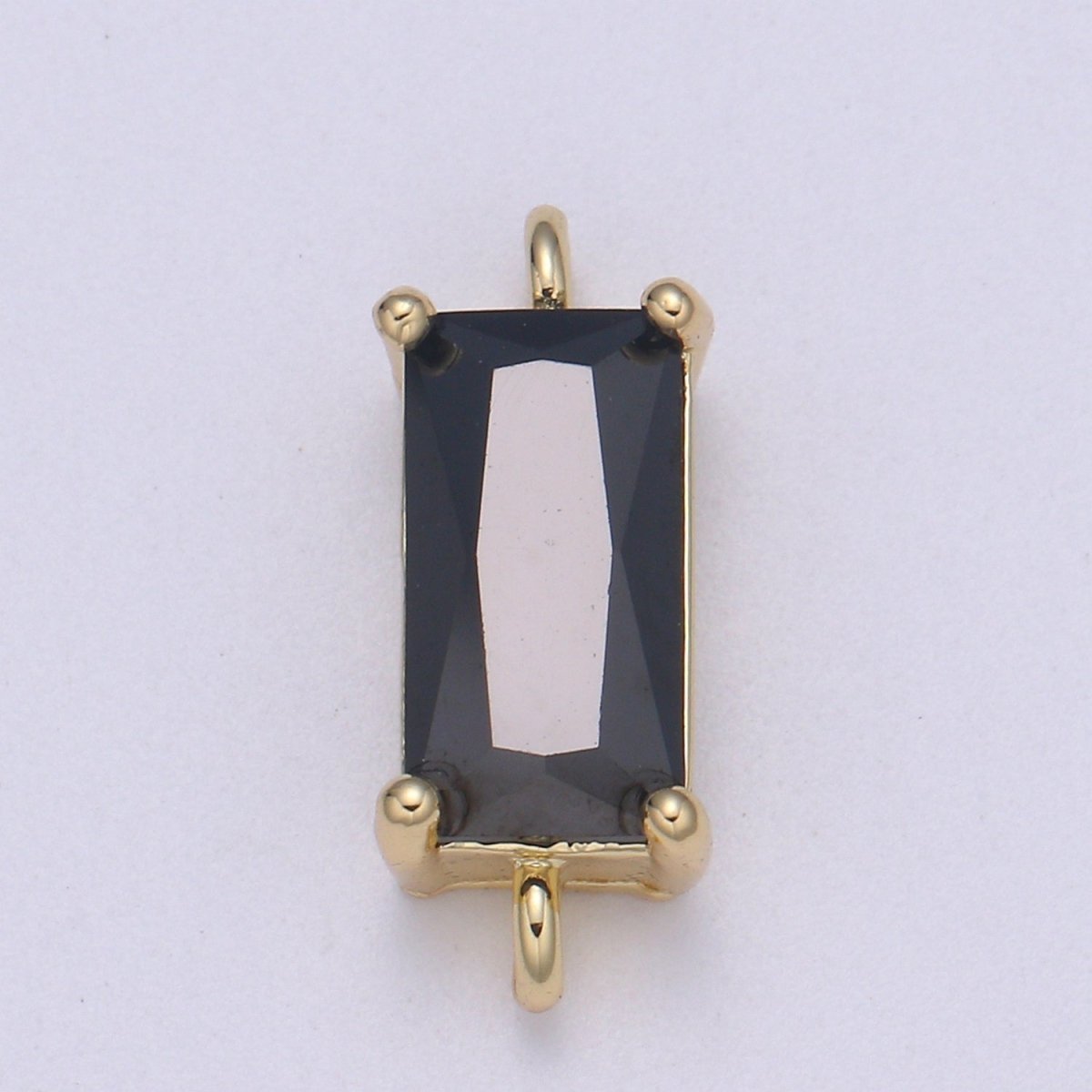14K Gold Filled Rectangle Stone Connectors F-608 F-609 F-610 F-611 F-612 F-613 - DLUXCA
