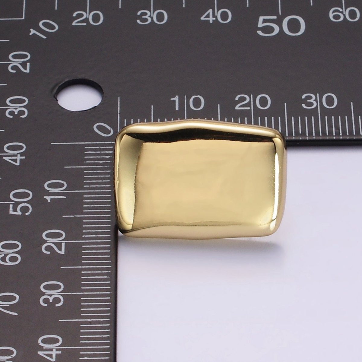 14K Gold Filled Rectangular Bar Stud Earrings in Gold & Silver | AE106 AE107 - DLUXCA