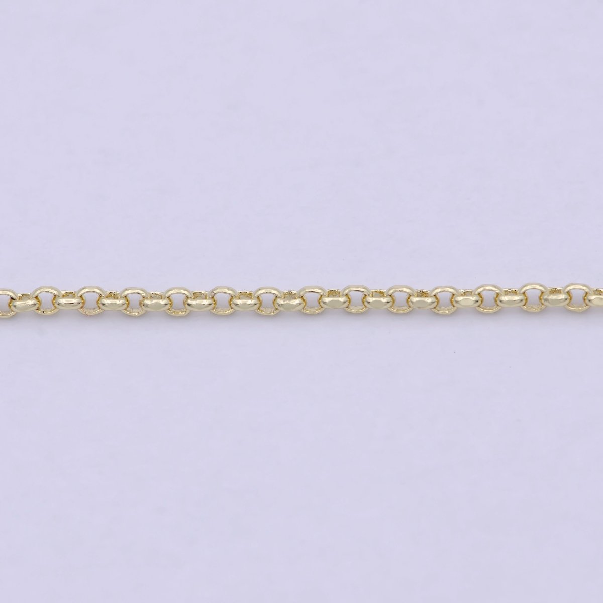 14K Gold Filled Rolo Chain Necklace, 17.7 Inch Rolo Chain Necklace, Dainty 1.4mm Link Necklace w/ Lobster Clasp | WA-812 Clearance Pricing - DLUXCA