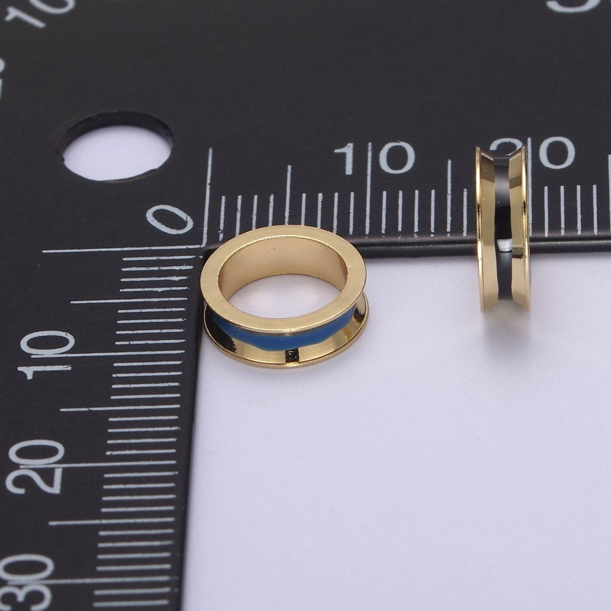 14K Gold Filled Rondelle Big Hole Spacer Beads, Large Hole Spacer Beads, Sliding Beads for Charm Necklace Bracelet B-139 B-140 B-141 - DLUXCA