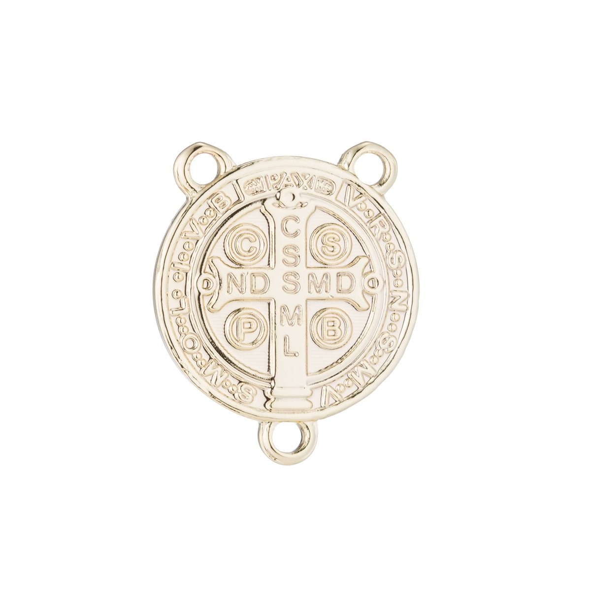 14K Gold Filled Rosary Centerpiece, Double Sided, Cross, Immaculate Heart, Rosary Making, Necklace Pendant, Findings for Jewelry Making F-188 - DLUXCA