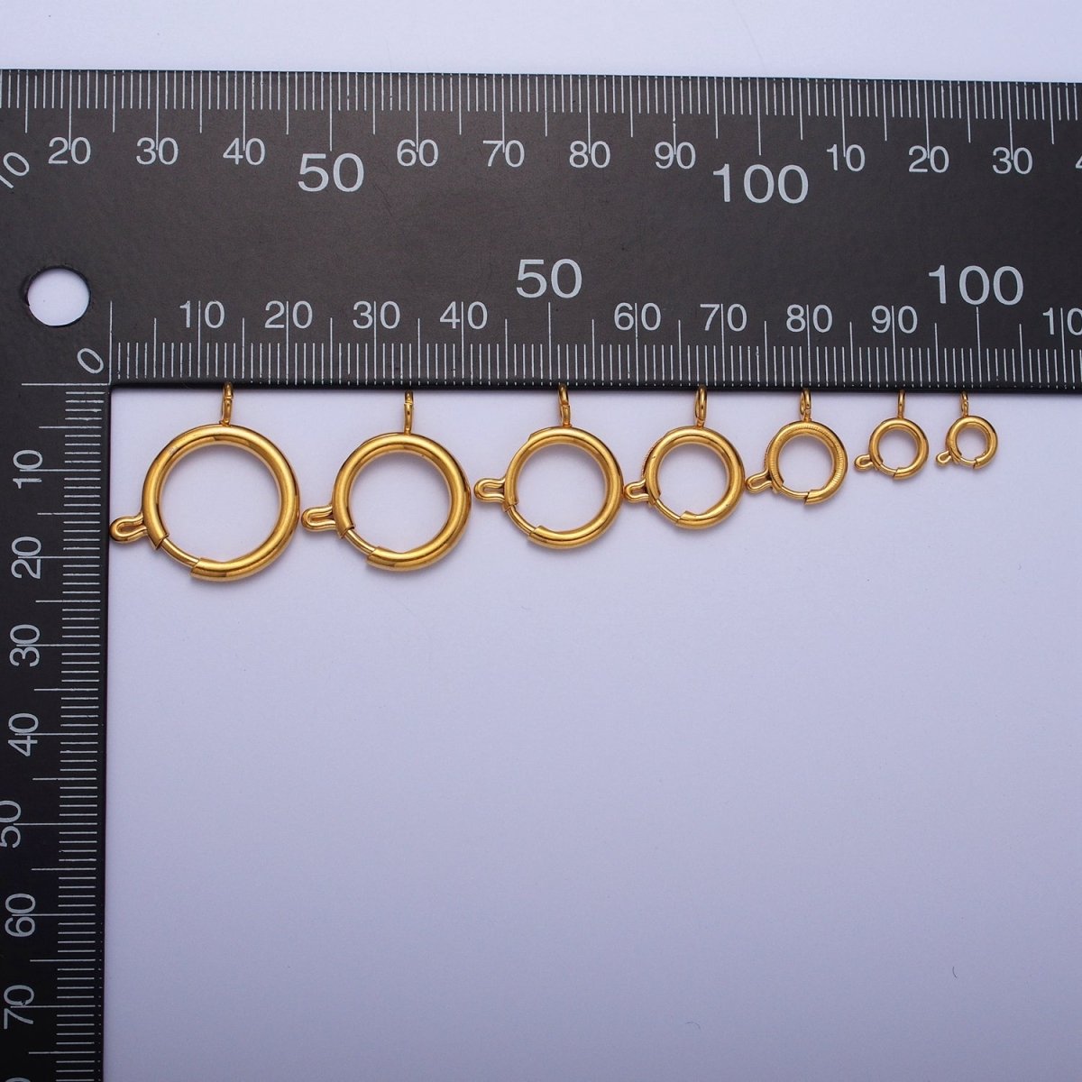 14K Gold Filled Round Spring Ring Closure Clasps For DIY Jewelry Making L-875-L882 L-912 - DLUXCA