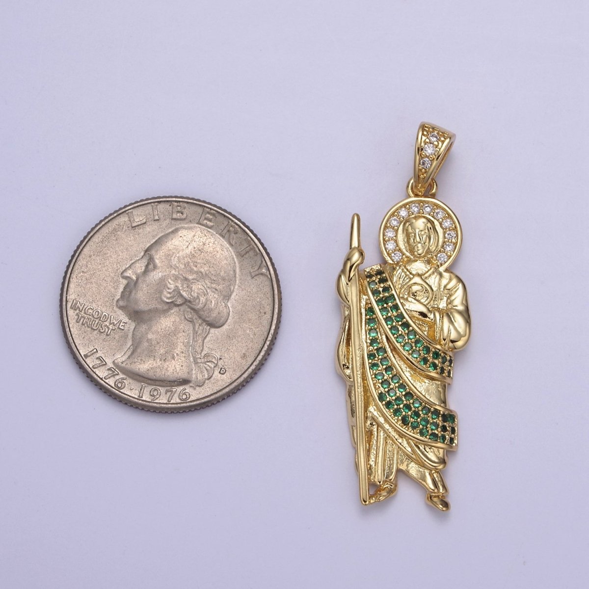 14k Gold Filled Saint Jude Necklace ~San Judas Tadeo Cadena~ Religious Saint Jude~ Grandiosa Cadena de San Judas N-552 - N-554 - DLUXCA