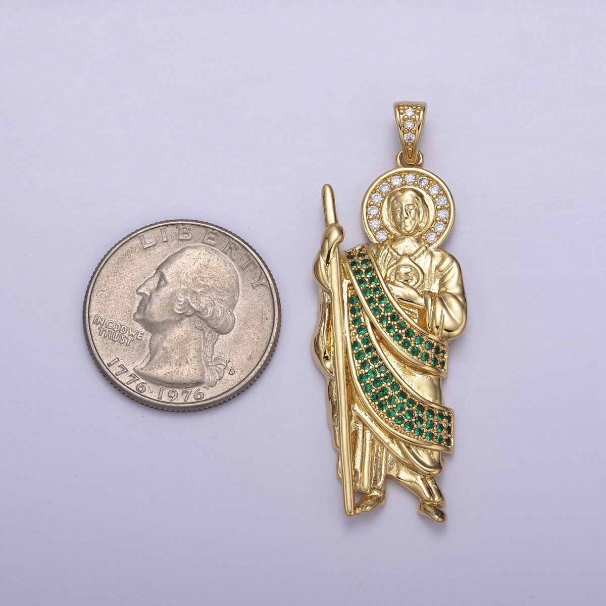 14k Gold Filled Saint Jude Necklace ~San Judas Tadeo Cadena~ Religious Saint Jude~ Grandiosa Cadena de San Judas N-552 - N-554 - DLUXCA