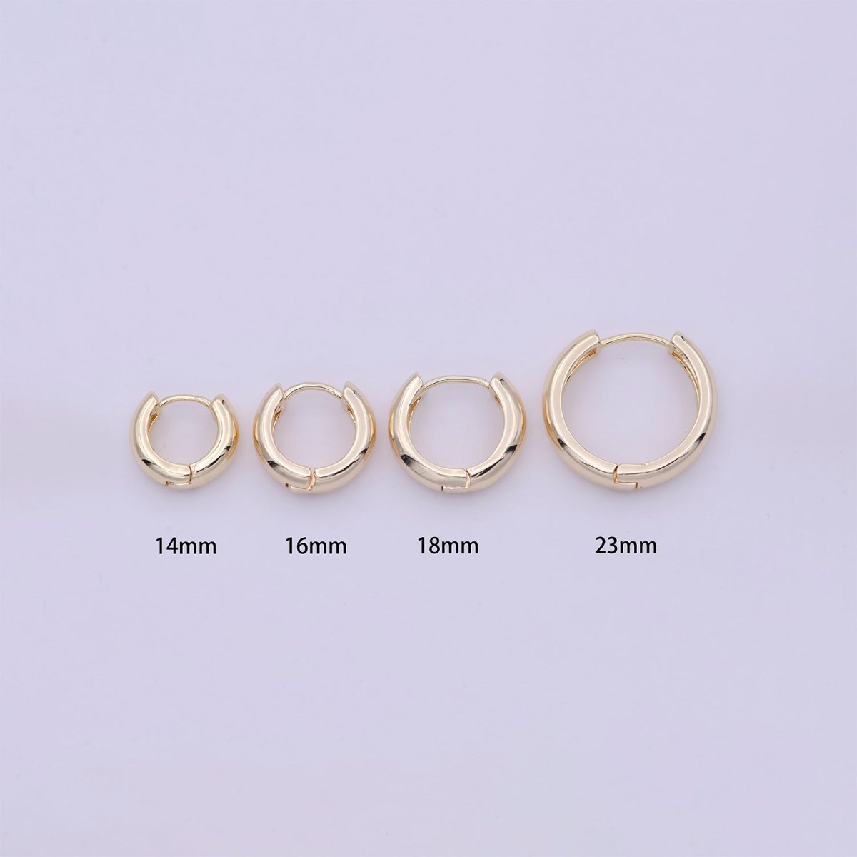 14K Gold Filled Small Lever Back Hoop Earrings Hypoallergenic Jewelry T-279 T-262 T-263 T-264 - DLUXCA