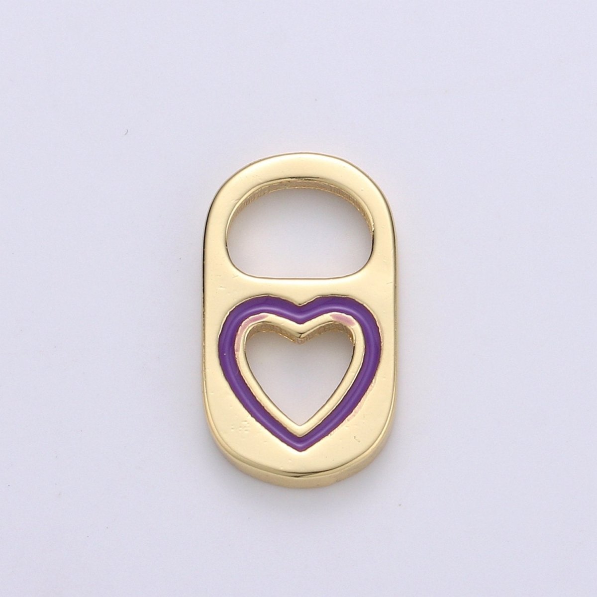14K Gold Filled Soda Tab, Soda Pull Tab, Kawaii Heart Tab Pendant Charm For Bracelet Necklace Wholesale Charm Jewelry Making Craft SuppliesC-494~C-496 - DLUXCA