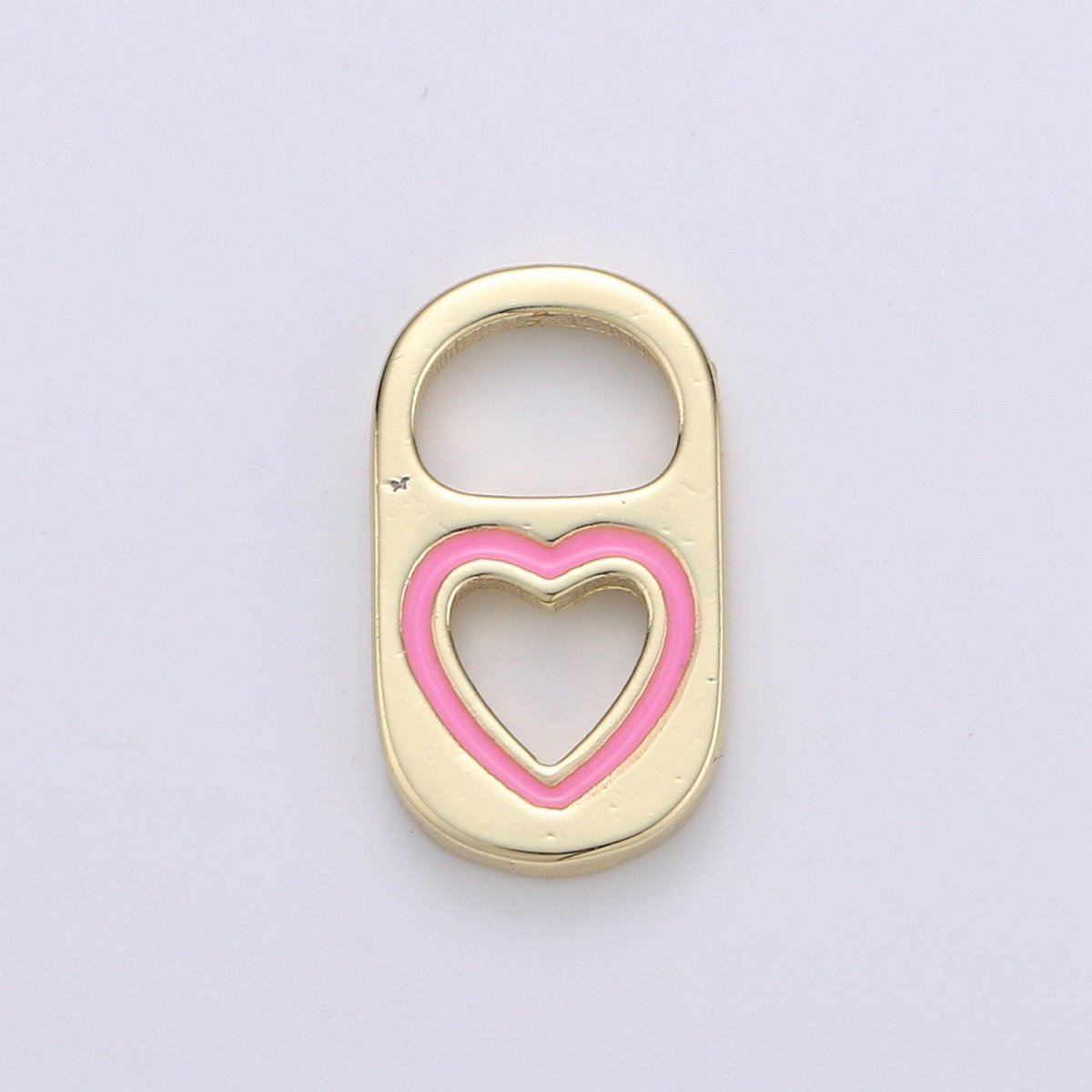 14K Gold Filled Soda Tab, Soda Pull Tab, Kawaii Heart Tab Pendant Charm For Bracelet Necklace Wholesale Charm Jewelry Making Craft SuppliesC-494~C-496 - DLUXCA