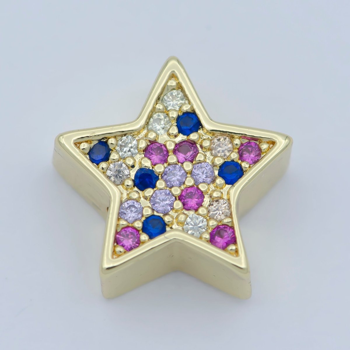 14k Gold Filled Star Beads, Star Spacer Beads, Gold Bracelet Charms Rose Gold Silver Love Jewelry Supplies Component findings 10MM B-558 to B-563 - DLUXCA