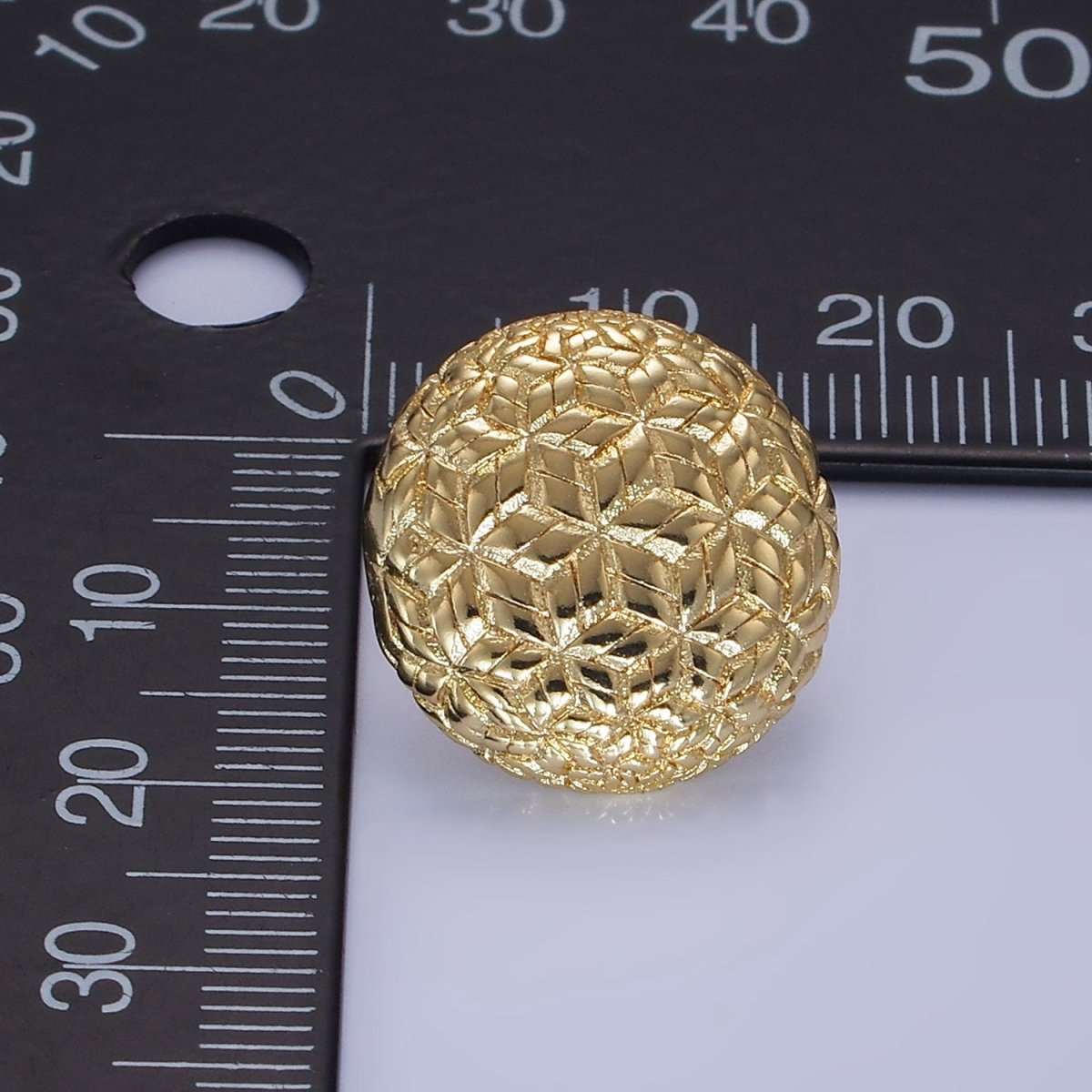 14K Gold Filled Star Multiband Round Stud Earrings in Gold & Silver | AB1288 AB1289 - DLUXCA