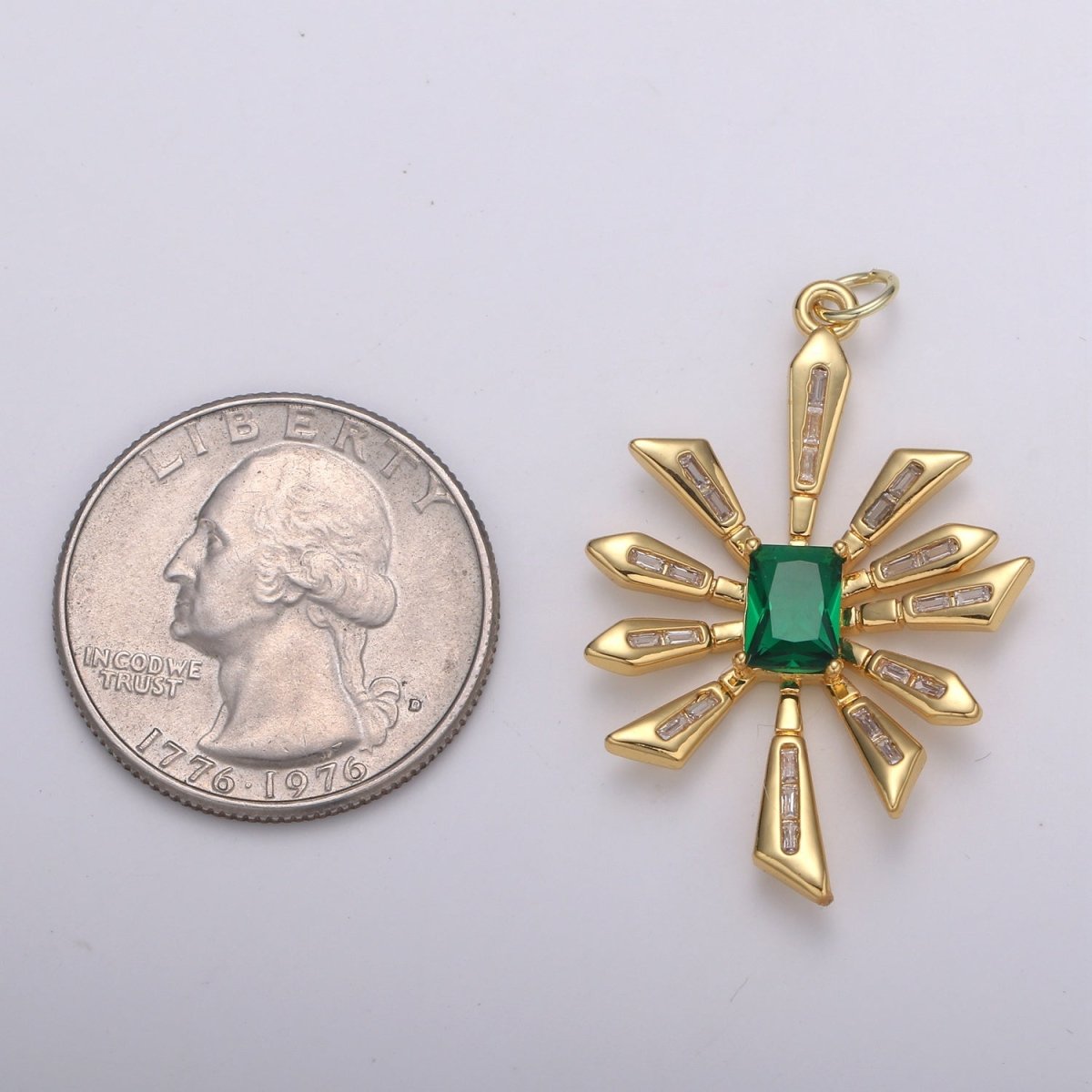 14k Gold Filled Sun Pendant, Bold Spike Celestial Jewelry, Tribal Gold Necklace, Statement Necklace, Sunburst Necklace, Layering Necklace E-218 E-791 - DLUXCA