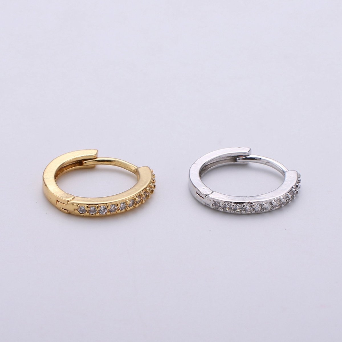 14k Gold Filled Thin Mini Ear Huggie Hoop Earrings, GOLD micro