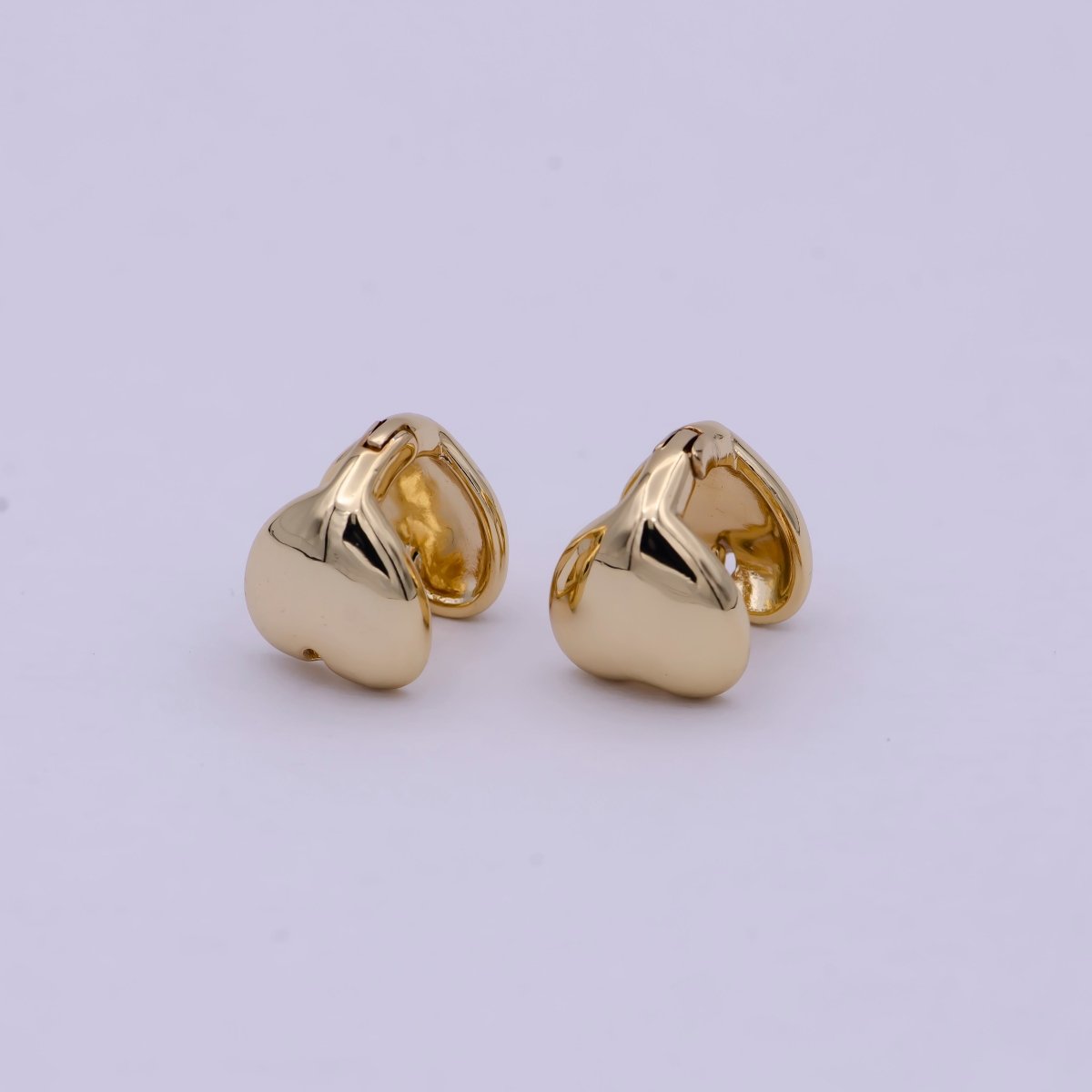 14K Gold Filled Tiny 12mm Heart Stud Earring For Valentine | T-271 - DLUXCA