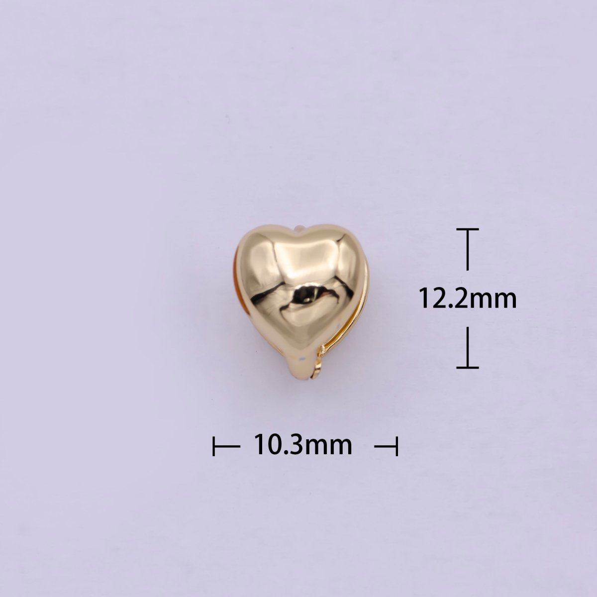 14K Gold Filled Tiny 12mm Heart Stud Earring For Valentine | T-271 - DLUXCA