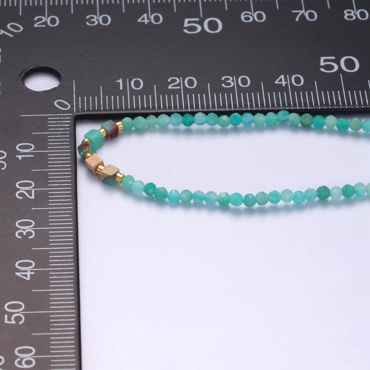 14K Gold Filled Turquoise Multifaceted Turquoise Rope Adjustable Friendship Bracelet | WA-2013 - WA-2015 Clearance Pricing - DLUXCA