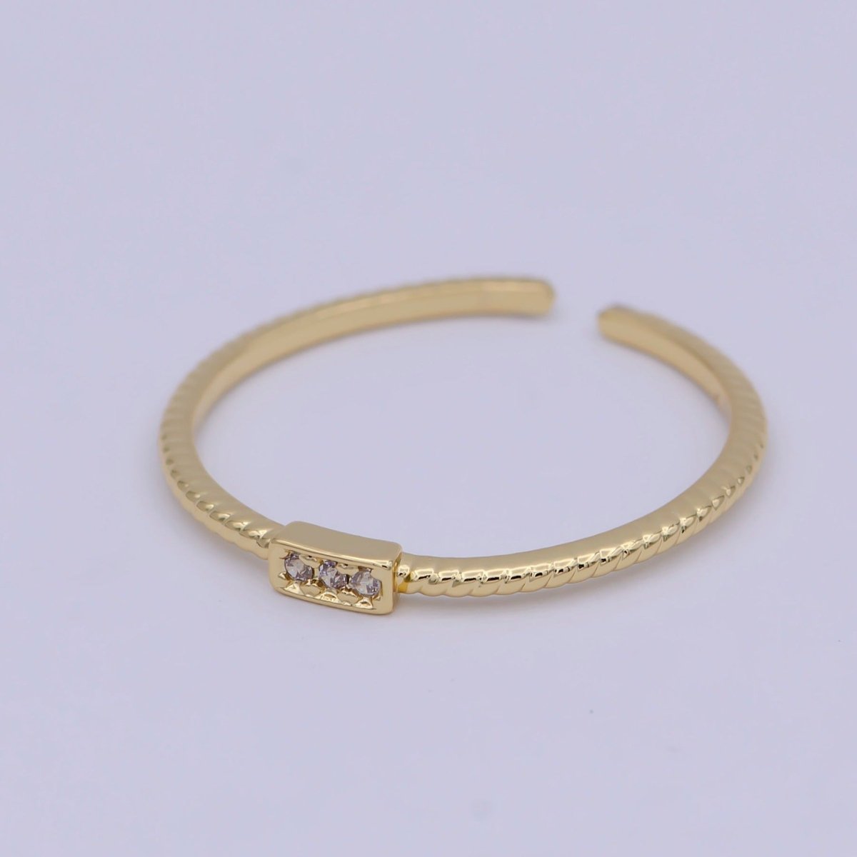 14k Gold Filled Twisted Ring- Gold Filled Stacking Ring, Minimalist Ring Band, Midi ring, Everyday Jewelry, Thin Twist Wedding Band U-478 - DLUXCA