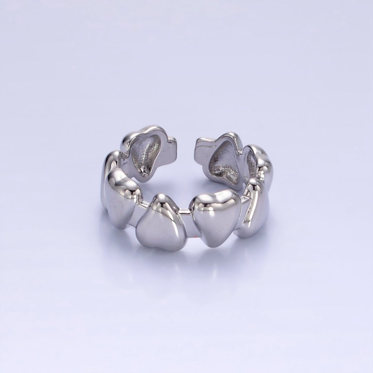 14K Gold Filled Upside Down Heart Ring in gold and silver for Valentine | O1276 O1277 - DLUXCA