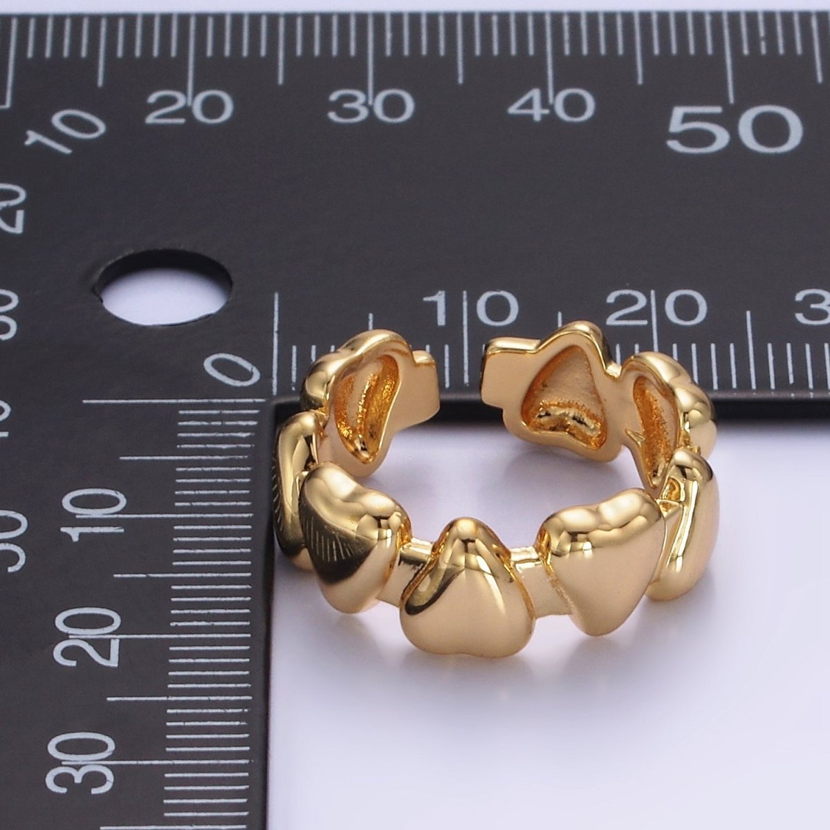 14K Gold Filled Upside Down Heart Ring in gold and silver for Valentine | O1276 O1277 - DLUXCA