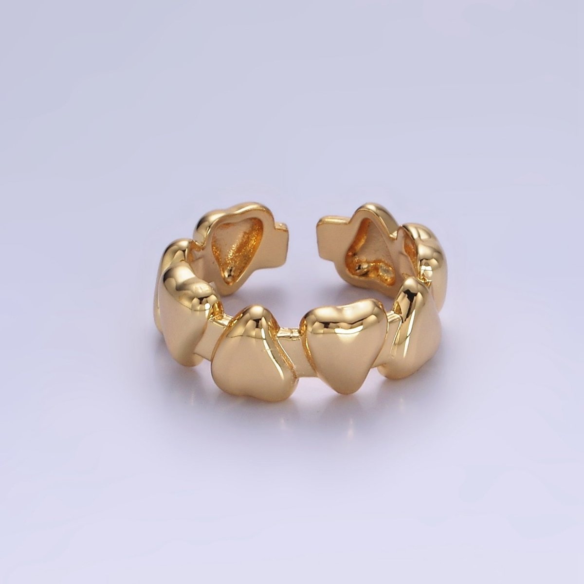 14K Gold Filled Upside Down Heart Ring in gold and silver for Valentine | O1276 O1277 - DLUXCA