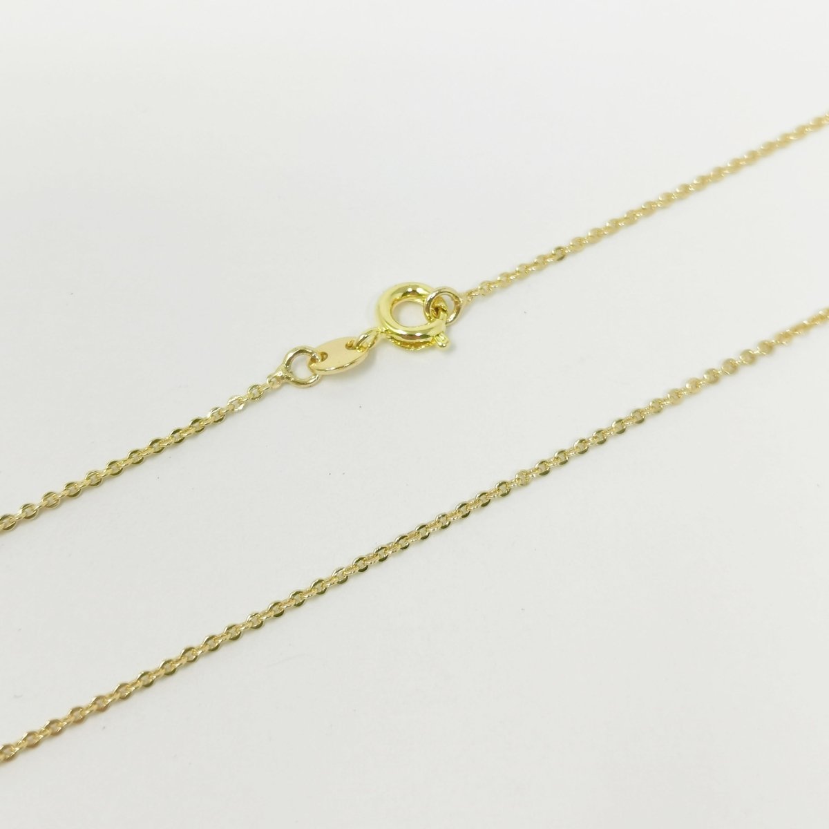 14K Gold Plated 17.5 Inches Rolo Necklace 1.1mm In Width w/Spring Ring | CN-923 Clearance Pricing - DLUXCA