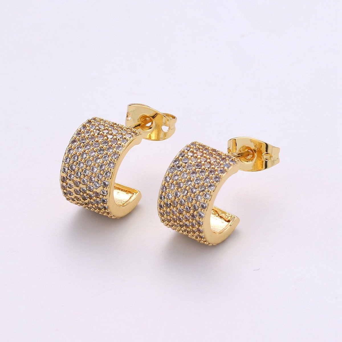 14K Gold Plated Sterling Silver Tiny Aqua Turquoise Hoop Earrings, Huggie Hoops, Small Dainty Hoop Earring, Something Blue, Cartilage Q-155 - Q-159 - DLUXCA