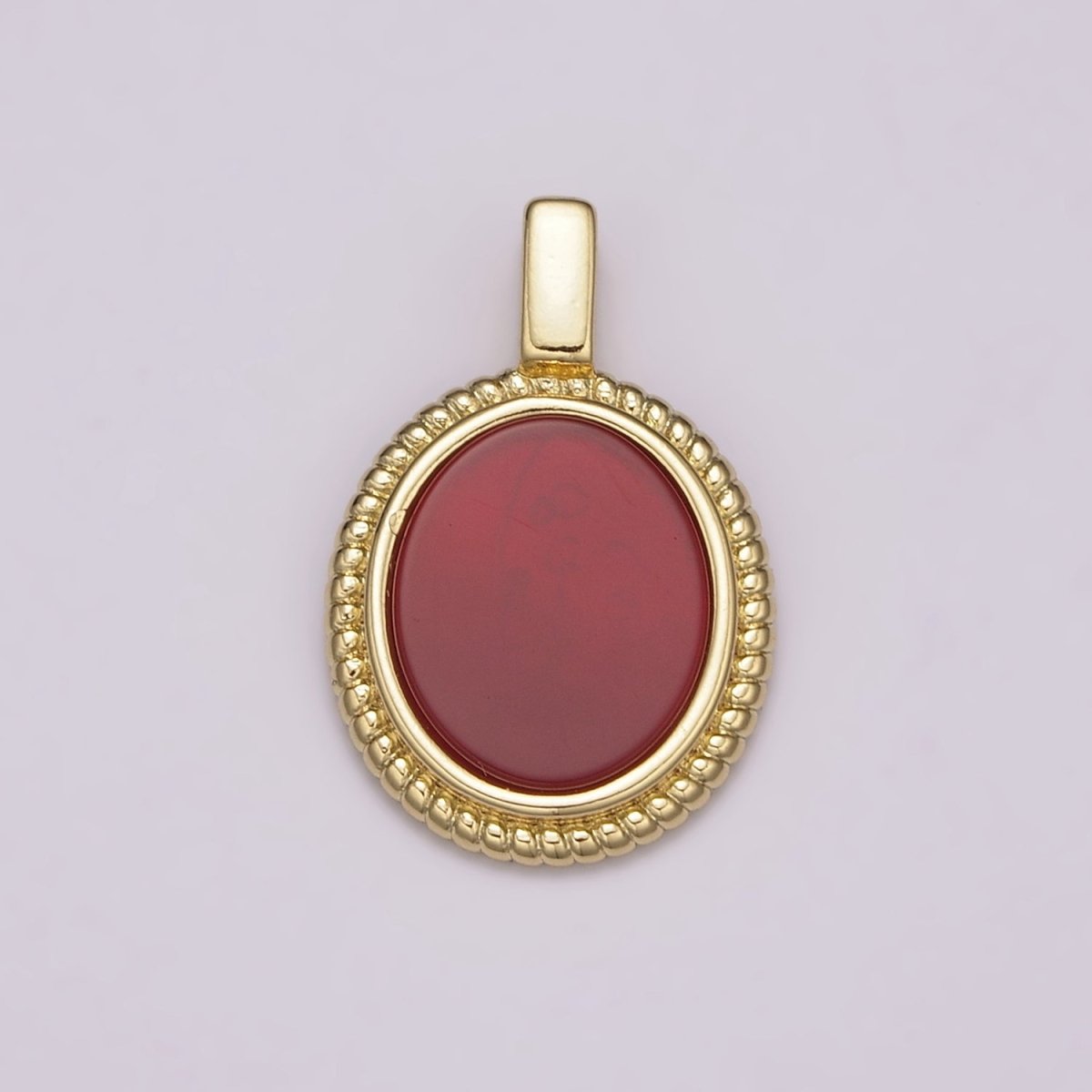 14K Yellow Gold Filled Oval Gemstone Medallion Pendant Abalone, Tiger Eye, Carnelian, Black ,Green Agate for Vintage Classic Minimalist Jewelry N-478 - N-482 - DLUXCA
