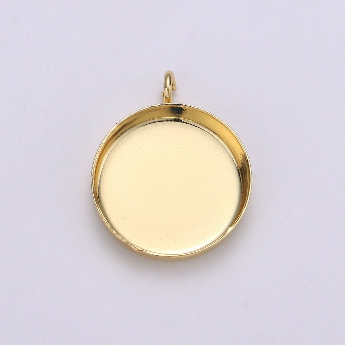 14kGold Filled Round Circle Circular Bezel Cup Earring,Supplies for DIY Earring & Pendat Jewelry,Perfect for DIY Round Pendant Tray with Loop K-926 K-927 K-928 - DLUXCA