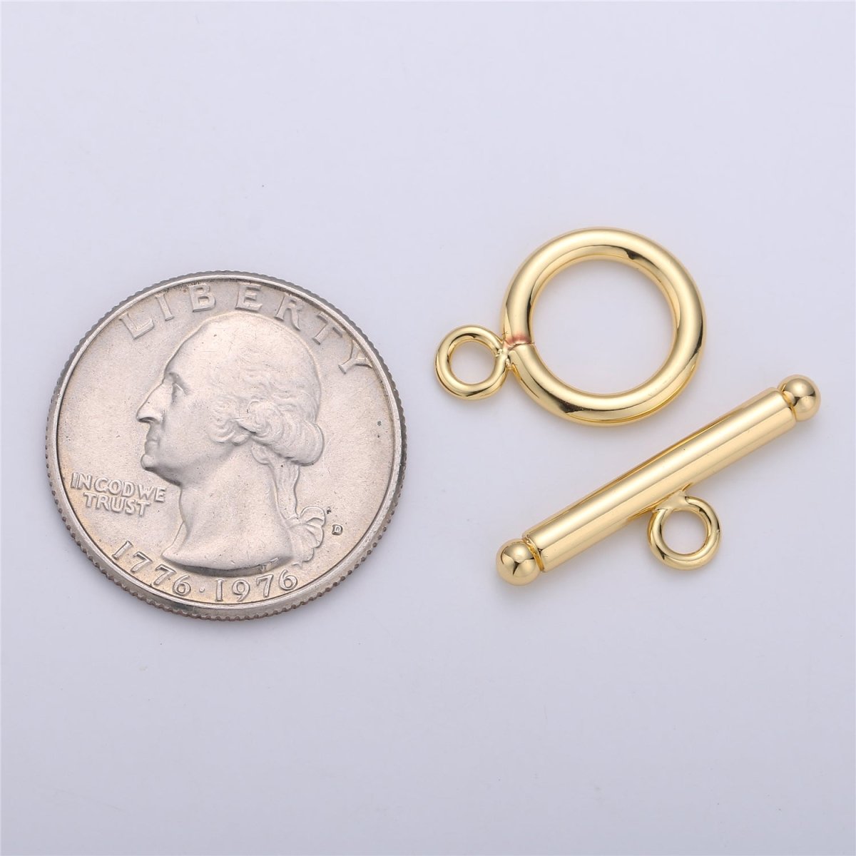 15mm 14K Gold Filled Toggle Clasp 1 set for Bracelet Necklace Jewelry Making Supply | K-175 K-121 - DLUXCA