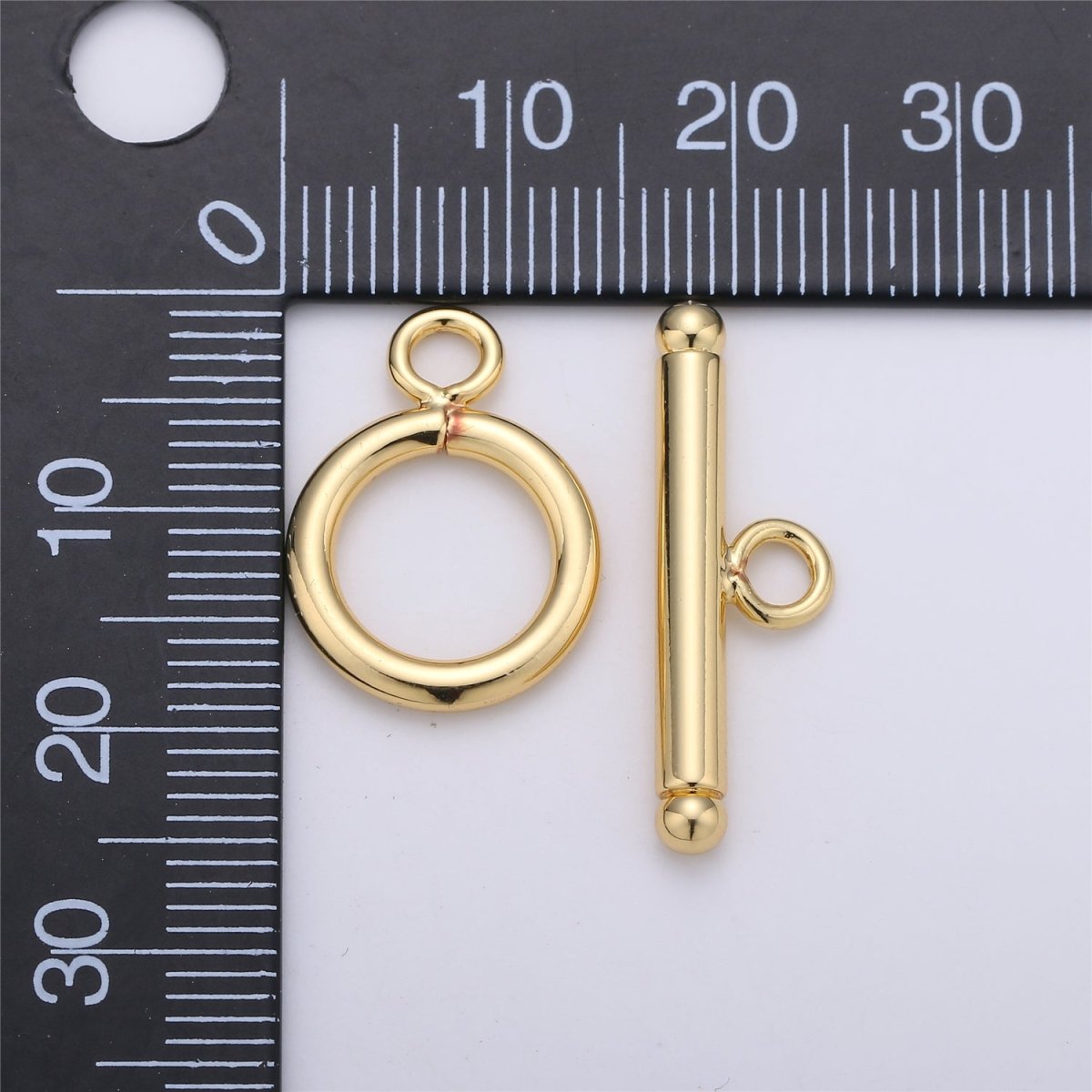 15mm 14K Gold Filled Toggle Clasp 1 set for Bracelet Necklace Jewelry Making Supply | K-175 K-121 - DLUXCA
