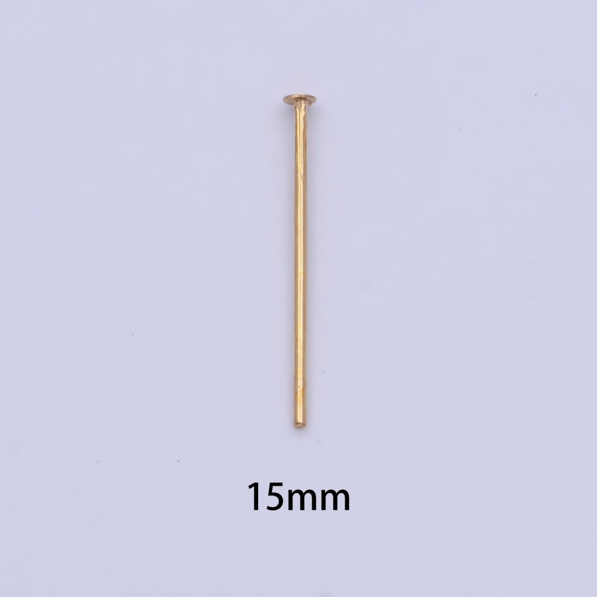 15mm, 18mm, 20mm, 25mm, 30mm Gold Metal Flat Head Pins Jewelry Making Supply | SP-1564 ~ SP-1568 - DLUXCA