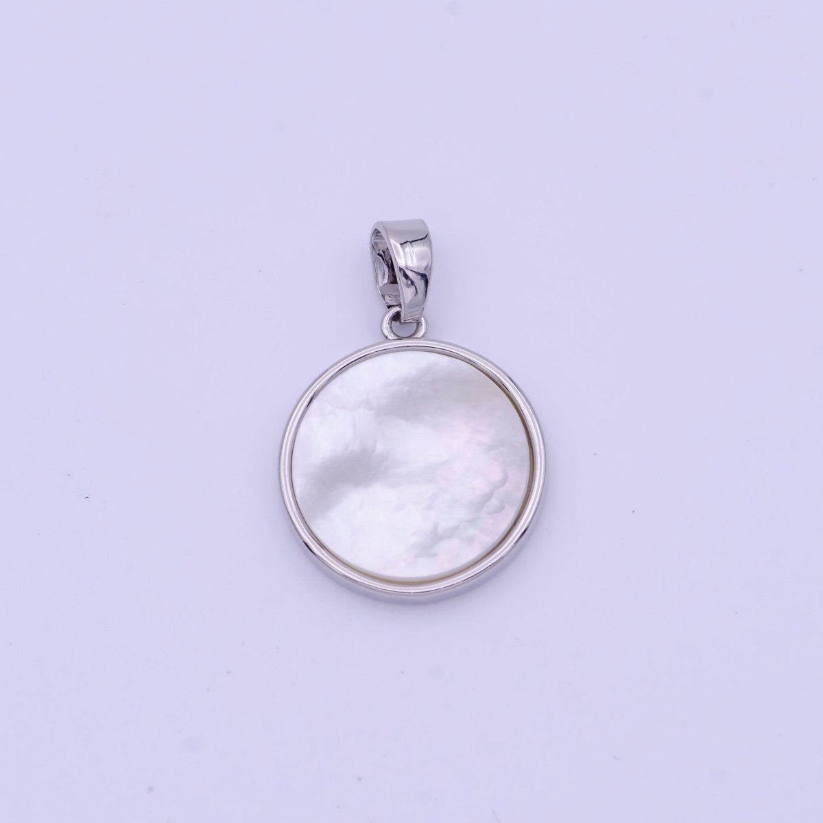 15mm Heart Petal Quatrefoil Clover Shell Pearl Bezel Double Sided Pendant in Gold & Silver | H159 H168 - DLUXCA