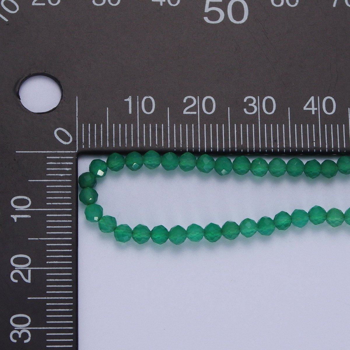 16 Inch Multifaceted 2.8mm Matte Gemstone Bead Necklace | WA-1469 - WA-1478 Clearance Pricing - DLUXCA