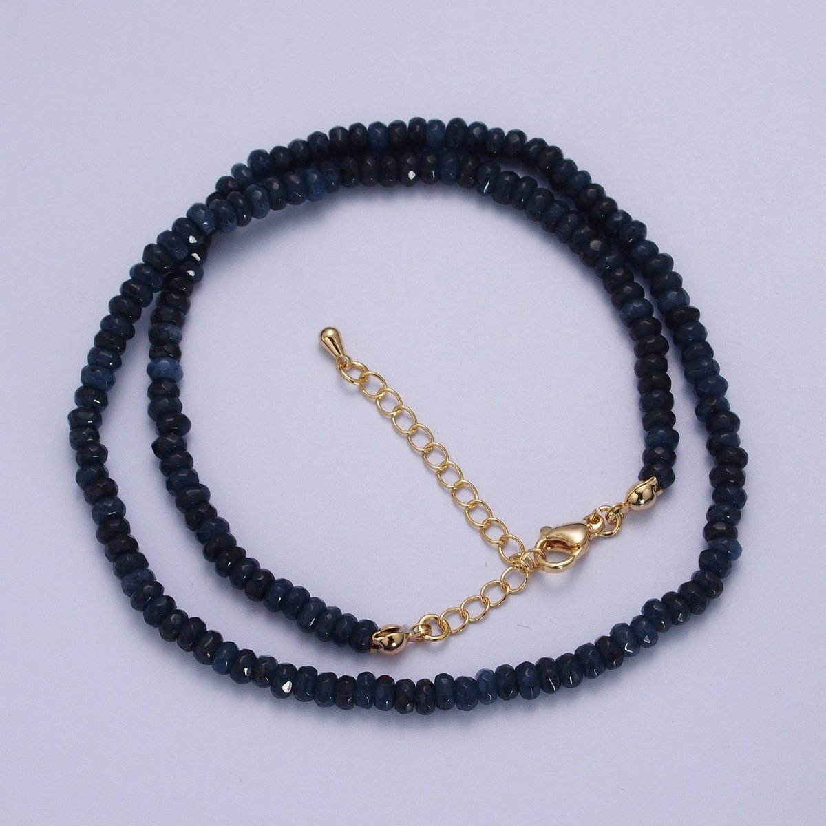 16 Inch Rhondelle 5mm Natural Stone Beads Handmade Necklaces | WA-1438 - WA-1443 WA-1480 - WA-1485 Clearance Pricing - DLUXCA