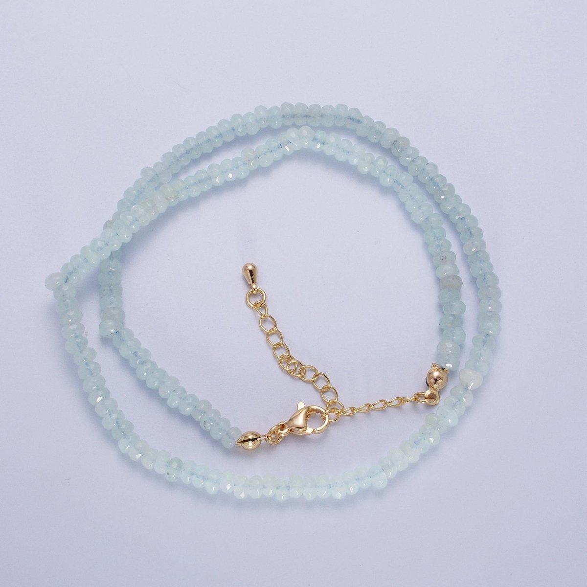 16 Inch Rhondelle 5mm Natural Stone Beads Handmade Necklaces | WA-1438 - WA-1443 WA-1480 - WA-1485 Clearance Pricing - DLUXCA