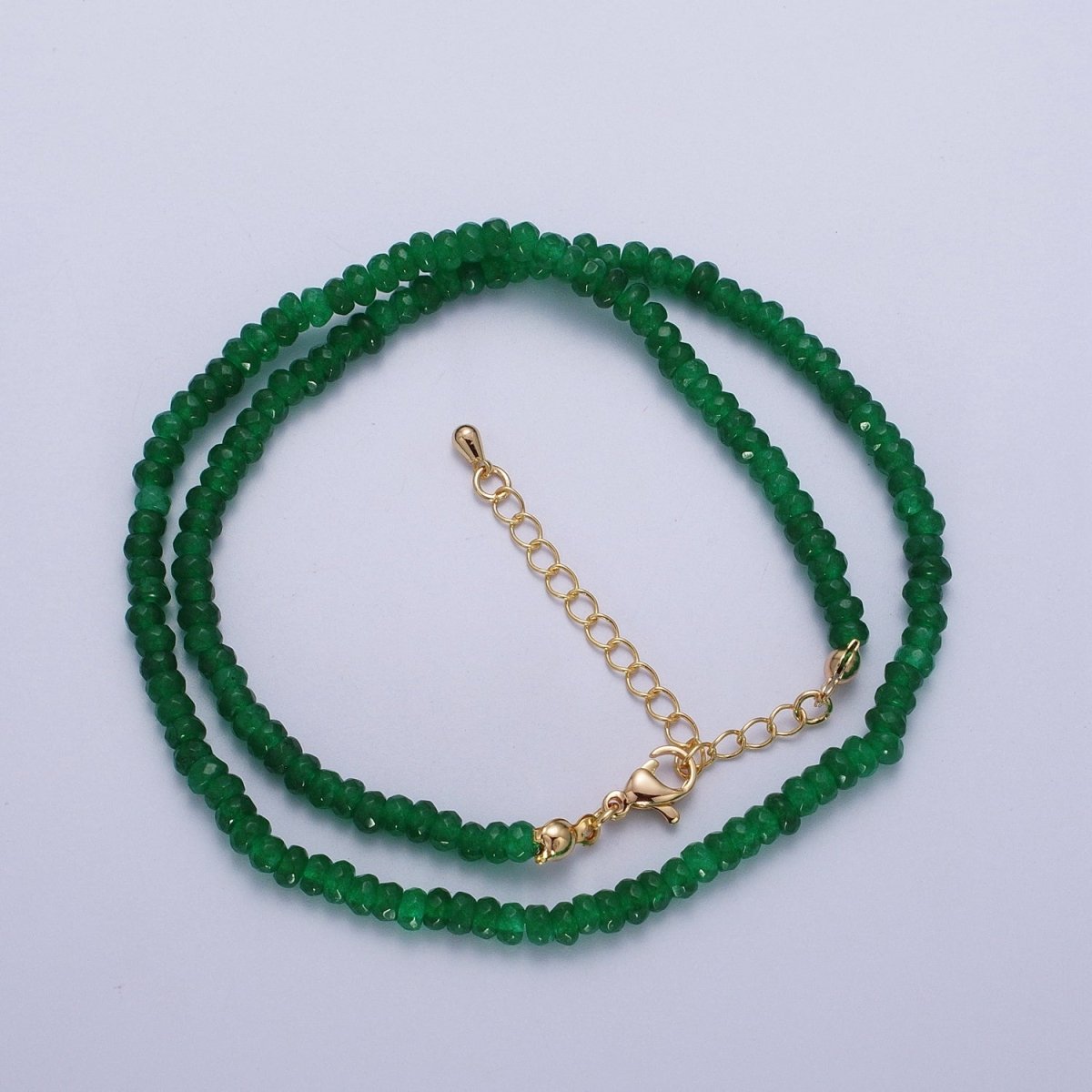 16 Inch Rhondelle 5mm Natural Stone Beads Handmade Necklaces | WA-1438 - WA-1443 WA-1480 - WA-1485 Clearance Pricing - DLUXCA