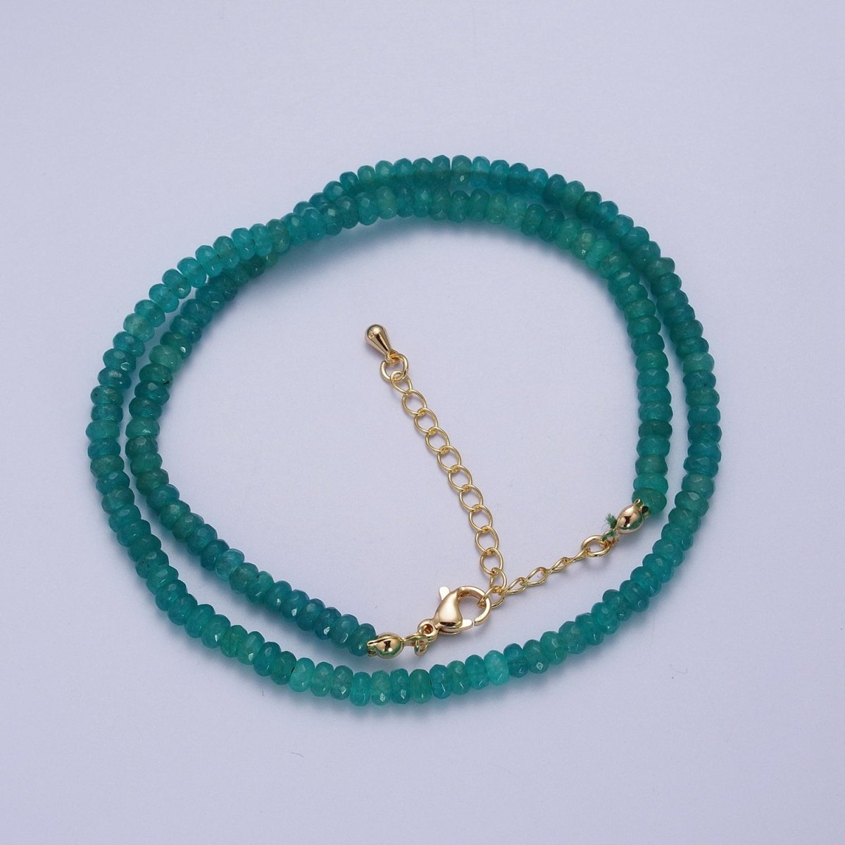 16 Inch Rhondelle 5mm Natural Stone Beads Handmade Necklaces | WA-1438 - WA-1443 WA-1480 - WA-1485 Clearance Pricing - DLUXCA