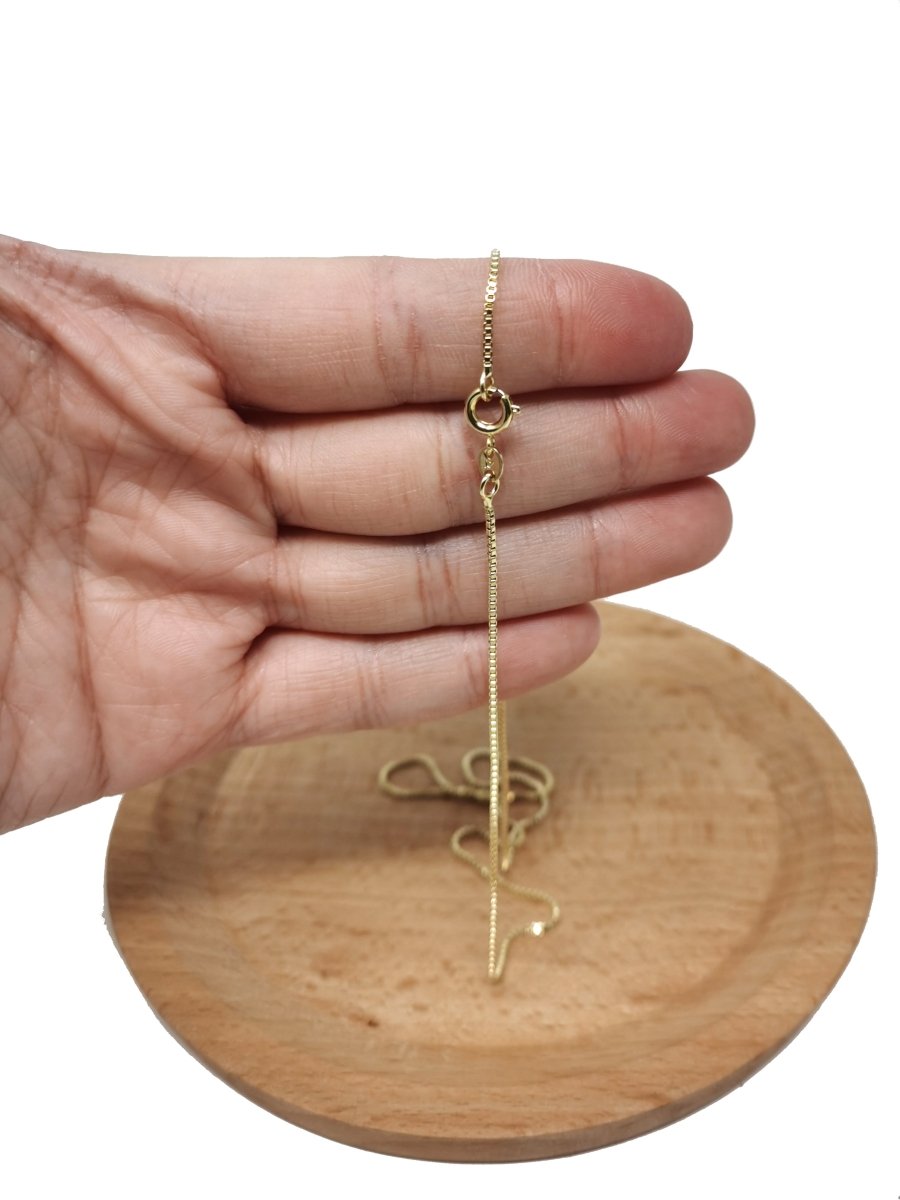 16K Gold Filled 0.75mm BOX Chain - Gold Box chain 16 / 17.7 / 19.5 inch Box Chain Necklace Jewelry Making Supply | WA-275 - DLUXCA